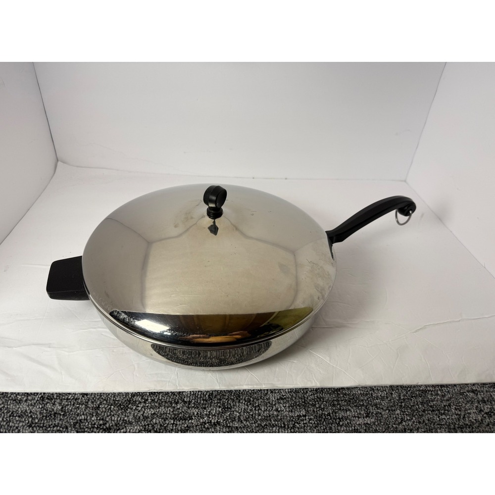 Farberware Aluminum Clad Stainless Steel 12 Inch Skillet with High Dome Lid USA